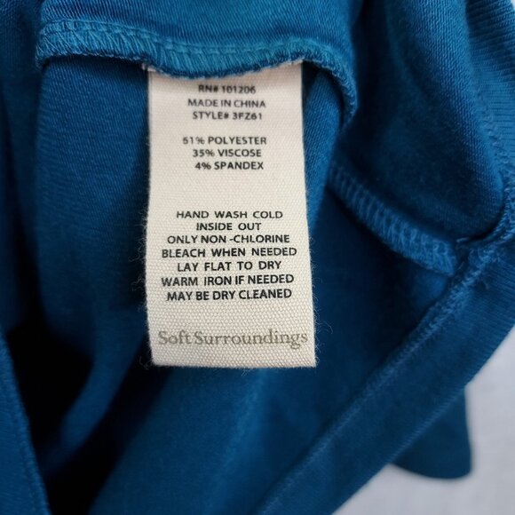 Soft Surroundings Madeline Draping Tunic Petite XS Caped Lagenlook V-Neck NEW - Picture 14 of 15